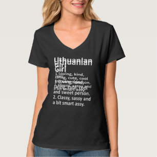 Camiseta Lituania, Chica lituano y divertida, raíces de paí