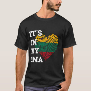 Camiseta Lituania Está En Mi ADN Corazón Lietuva Lituano 