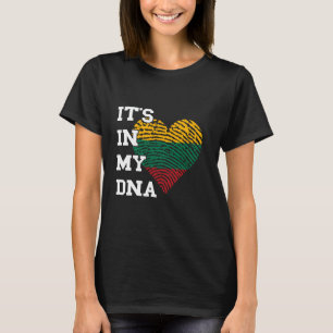 Camiseta Lituania Está En Mi ADN Corazón Lietuva Lituano