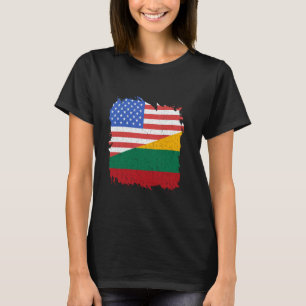 Camiseta Lituania Vintage Bandera de Lituania EE. UU. Améri