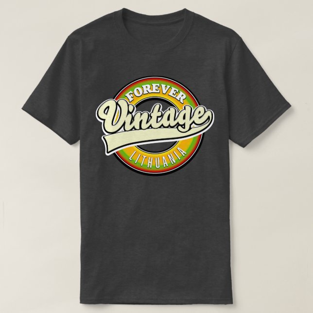 Camiseta Lituania vintage para siempre (Diseño del anverso)