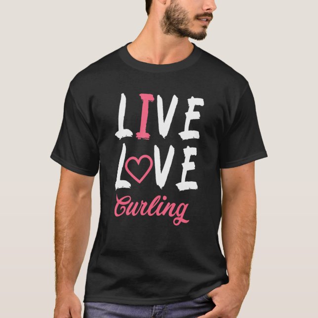 Camiseta Live Curling Love Winling Sports Curling Stone Bro (Anverso)