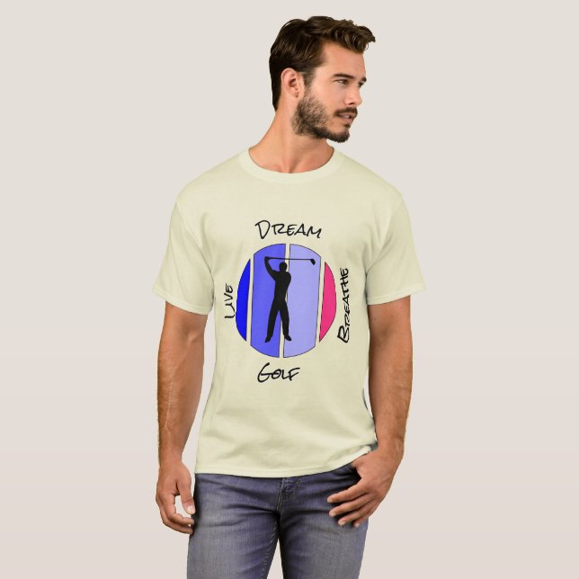 Camiseta Live, dream, breathe golf (Anverso completo)