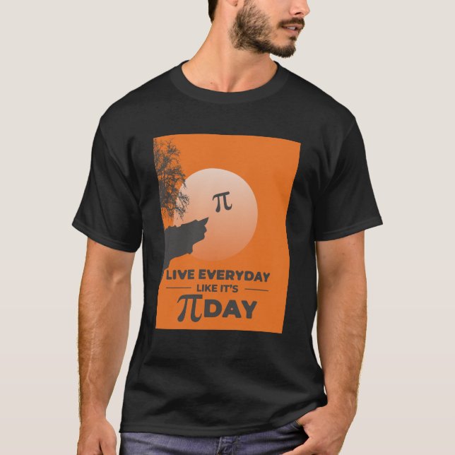 Camiseta Live Everyday Like It's Pi Day - Matemáticas diver (Anverso)