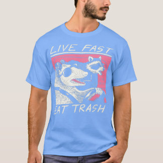 Camiseta Live Fast Eat Trash