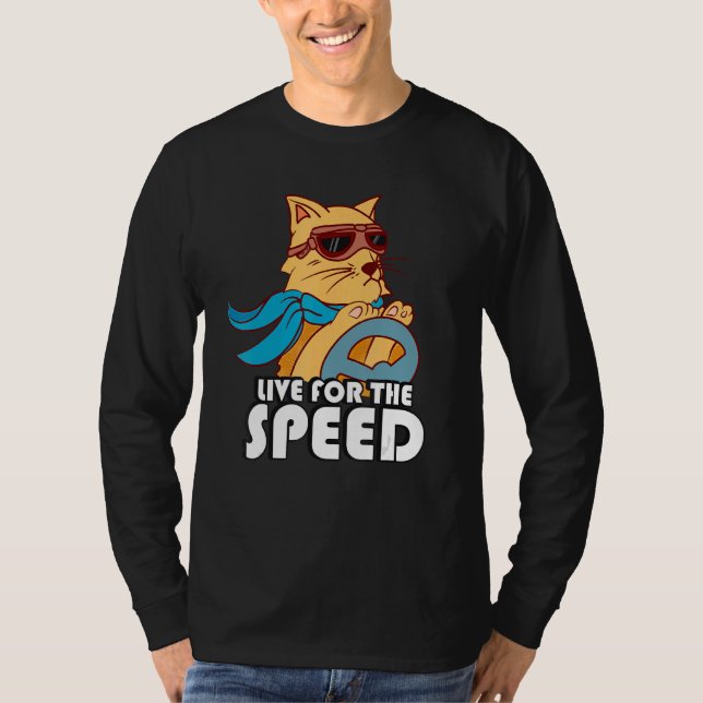 Camiseta Live For the Speed Carreras Cat Motor Race (Anverso)