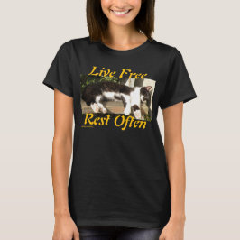 Camiseta "Live Free", Smiler, cute, cat, gift