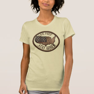 Camiseta Live Free Stay Armed señoritas marea patriótica