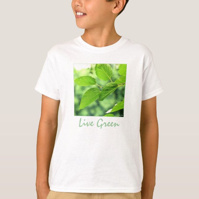 Camiseta 'Live Green' Kids (Anverso)