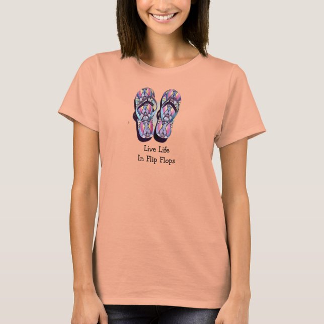 Camiseta Live In Flip Flops (Anverso)