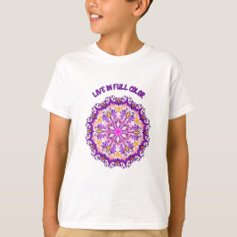 Camiseta Live in Full Color Mandala Niños