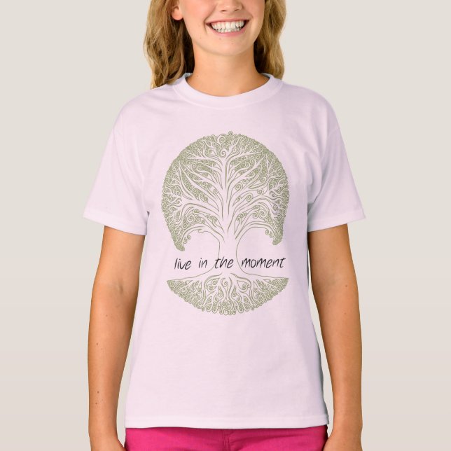 Camiseta Live in the Moment Tree (Anverso)