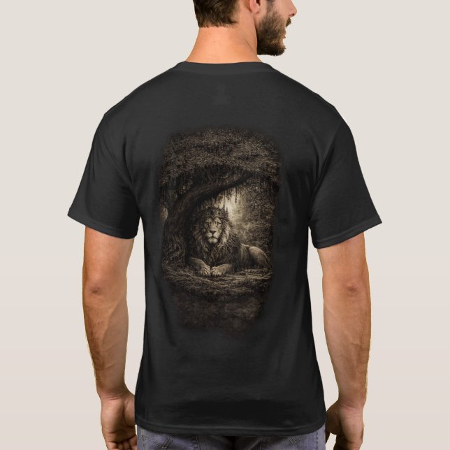 Camiseta Live It, Feel It Lion Graphic (Reverso)
