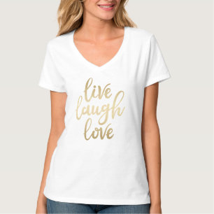 Camiseta Live Lauder Love Faux Gold Lettering
