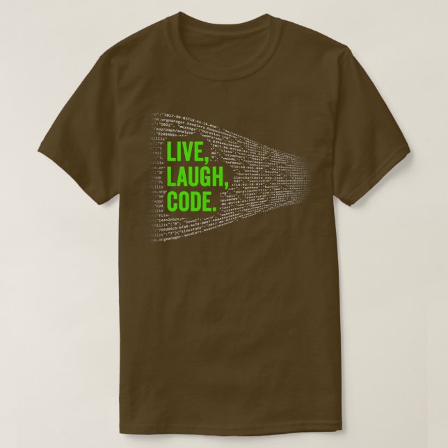 Camiseta Live Laugh Code (Diseño del anverso)