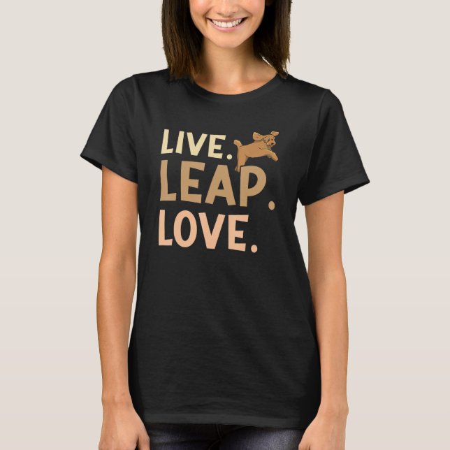 Camiseta Live Leap Love Dock Diving Canine Water Sport Dock (Anverso)