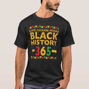 Camiseta Live Learn Make Black History Monly Curly Natural