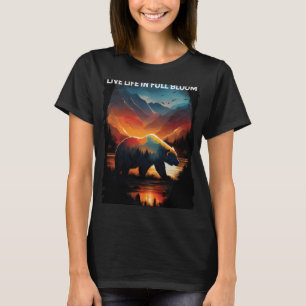 Camiseta Live LIfe In Full Bloom oso de oso camping montaña