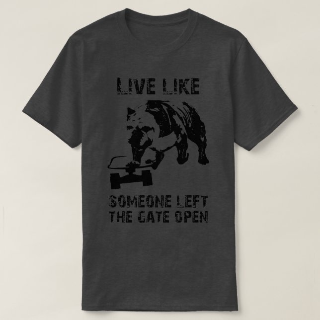 Camiseta Live Like alguien dejó la puerta abierta al inglés (Diseño del anverso)