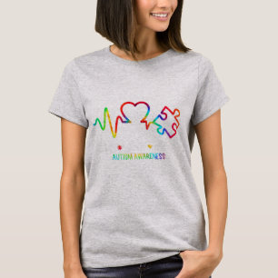 Camiseta Live Love Accept Autism Awareness Mes Shirt, Hea