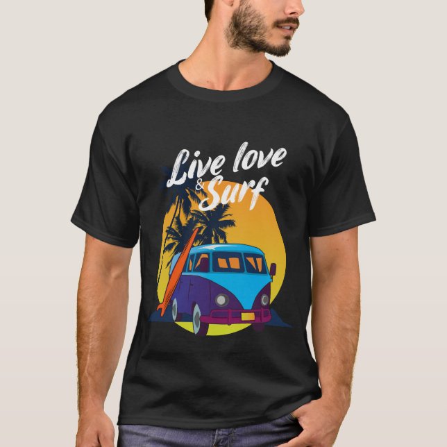 Camiseta Live Love and Surf (Anverso)