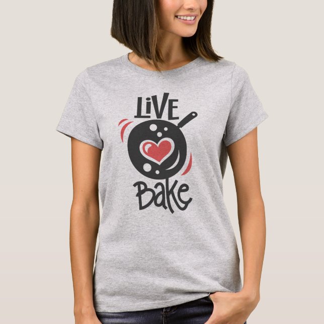 Camiseta Live Love Bake (Anverso)