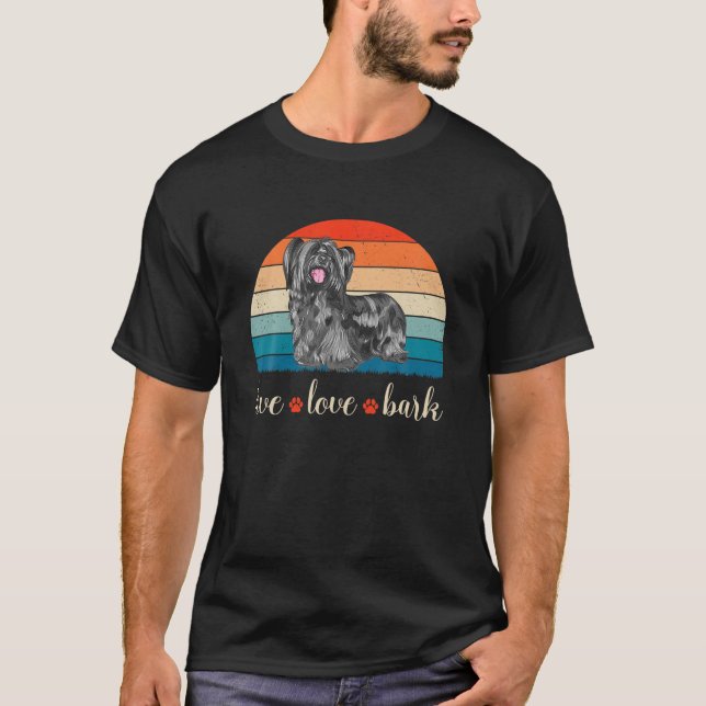 Camiseta Live Love Bark Skye Terrier (Anverso)