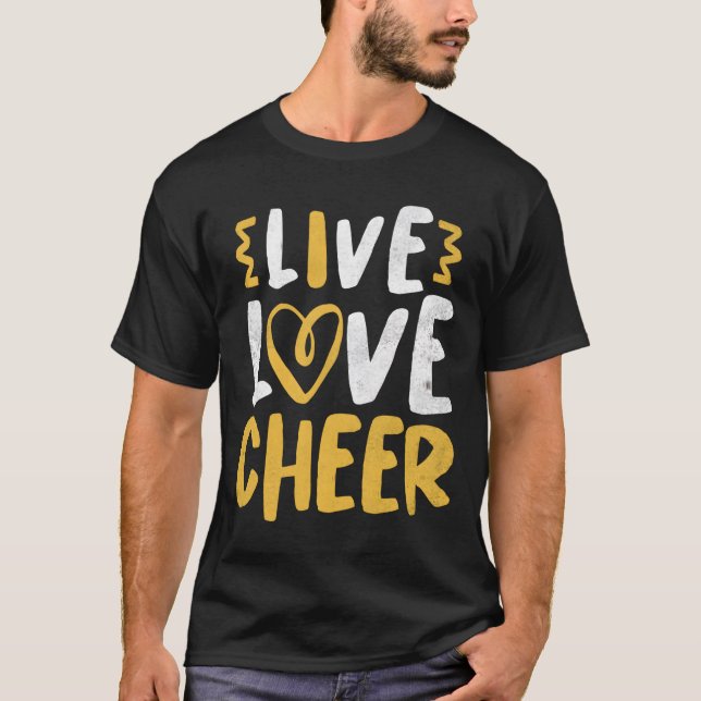Camiseta Live Love Cheer Cheerleading Cheerleader N (Anverso)