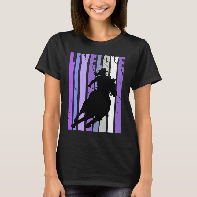 Camiseta Live Love Cowgirl Rodeo Barrel Racing Horse Riding (Anverso)