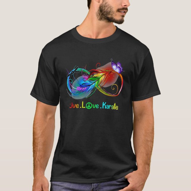 Camiseta Live Love Karate Hippie Martial Arts (Anverso)