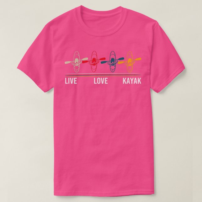 Camiseta Live Love Kayak (Diseño del anverso)