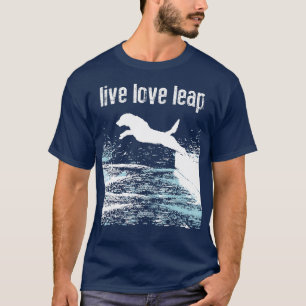 Camiseta Live Love Leap Canine Agility Dog Sports Dock D