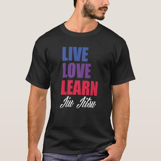 Camiseta Live Love Learn Jiu Jitsu (Anverso)