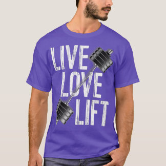 Camiseta Live Love Lift Free Weight Power Barbell