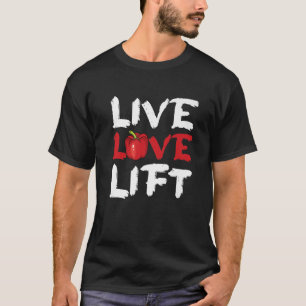 Camiseta Live Love Lift Vegetarian Vegetarian Gym Work-Out 