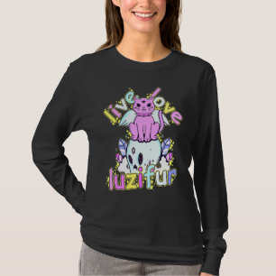 Camiseta Live Love Luzifur Pastel Gótico Creepe Cute Demon 