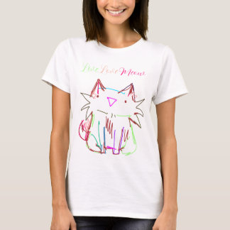 Camiseta Live Love Meow