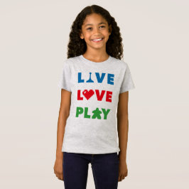 Camiseta Live, Love, Play Colorful Chica Shirt
