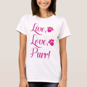 Camiseta Live Love Purr