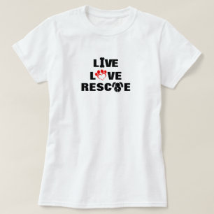 Camiseta Live, Love, Rescue Dogs Basic T-Shirt