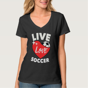 Camiseta Live Love Soccer Fußball Goal Keeper Futbol Traine