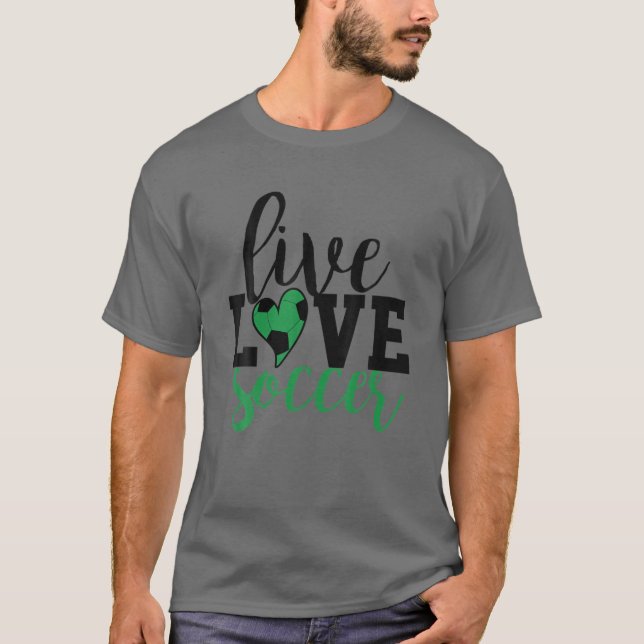 Camiseta Live Love Soccer I love Soccer (Anverso)