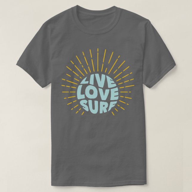 Camiseta Live Love Surf TShirt (Diseño del anverso)