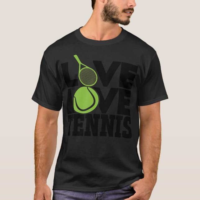 Camiseta Live Love Tennis regalo de básquetbol de los años  (Anverso)