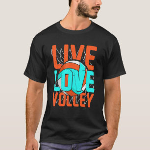 Camiseta Live Love Volley Coach Team Beach Volleyball Playa