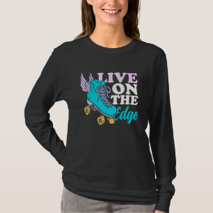 Camiseta Live On the Edge - Patinador Roller