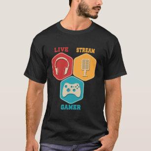 Camiseta Live Stream Gamer Video Game Online