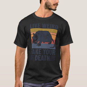 Camiseta Live Weird Fake Your Death Gráfica de Guay asombro