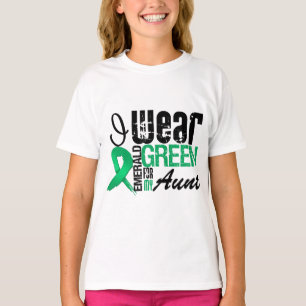 Camiseta Liver Cancer I Wear Emerald Green For My Aunt