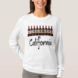 Camiseta Livermore California Red Wine Bottles Tasting Fun